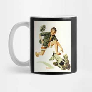 A Boy's Best Friend 1919 - Norman Rockwell Mug